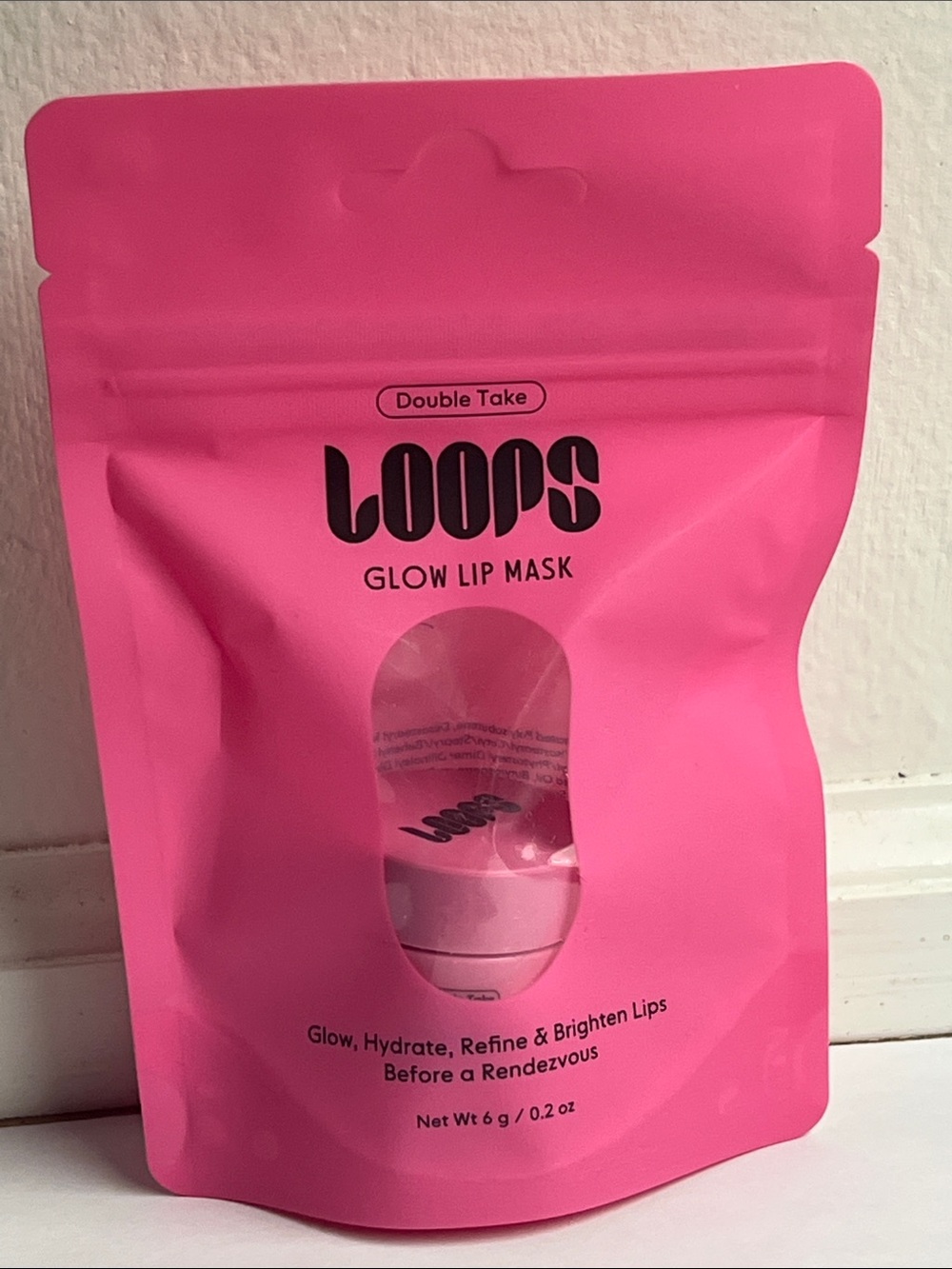 LOOPS Double Take Mini Lip Glow Mask Brightening 1 Pack 6 Gram